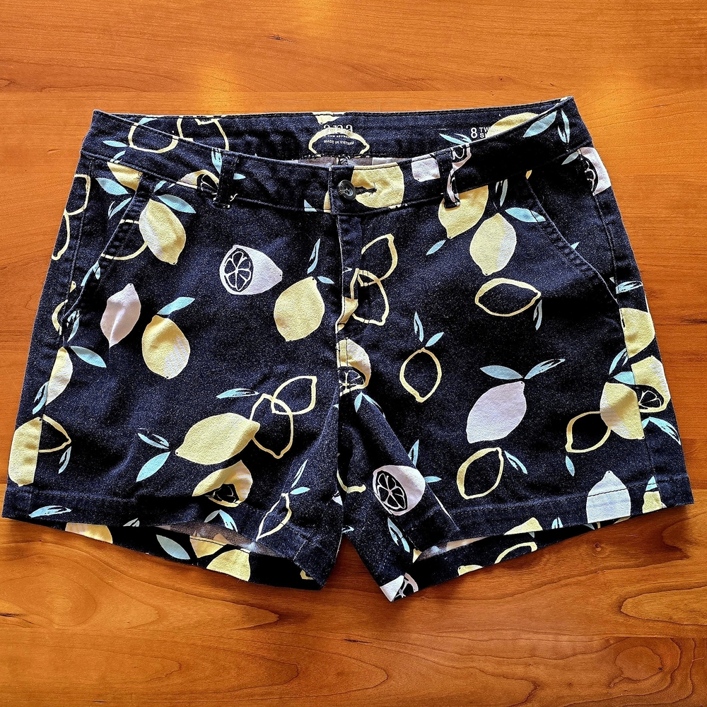 a.n.a Black Lemon Print Women's Shorts